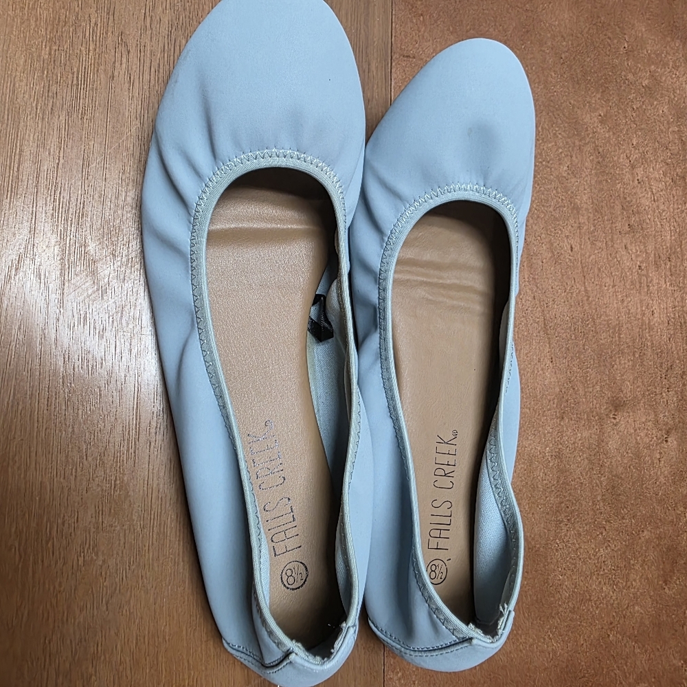 Baby Blue Ballet Flats Falls Creek Women's Light Blue Flats Size 8.5 - Picture 4 of 8